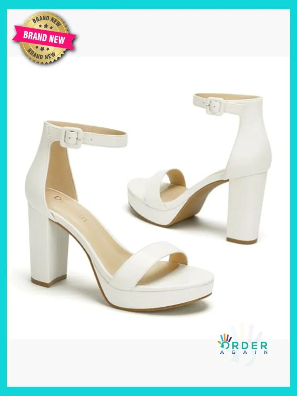 Platform Heels Open Toe Ankle Strap Chunky Heel Wedding Party Dress Shoes